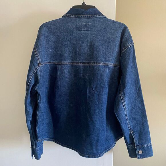 Edited by Remi Bader Women's Denim Top Confident Dark Jean Jacket Large NWT - Picture 3 of 11